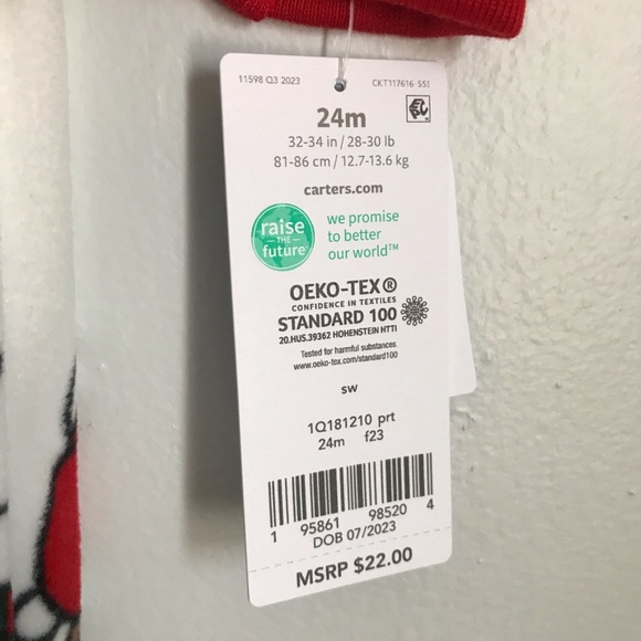 Carter’s Santa fleece footie pajamas - Picture 5 of 5